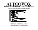 Preview for 1 page of Audiovox AWM930 Owner'S Manual