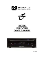 Audiovox AXDVD1 Owner'S Manual предпросмотр