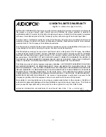 Предварительный просмотр 18 страницы Audiovox CCS-100 Installation Manual