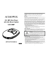 Предварительный просмотр 1 страницы Audiovox CE151MP Instruction Manual