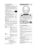 Preview for 1 page of Audiovox CE240 Operating Instructions