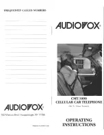 Audiovox CMT-3000 Operating Instructions Manual предпросмотр