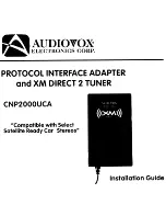 Preview for 1 page of Audiovox CNP2000UCA Installation Manual