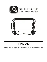 Audiovox D1726 Instruction Manual preview