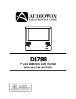 Preview for 1 page of Audiovox D1788 - DVD Player - 7 Instruction Manual