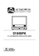 Audiovox D1809PK - DVD Player - 8 Instruction Manual preview