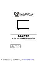 Audiovox D2017PK User Manual preview