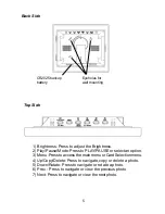 Предварительный просмотр 5 страницы Audiovox DPF508 - Digital Photo Frame Owner'S Manual