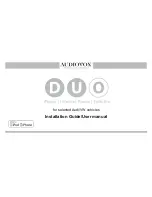 Preview for 1 page of Audiovox DUO Installation Manual & User Manual