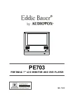 Preview for 1 page of Audiovox Eddie Bauer PE703 Manual