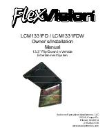 Audiovox FlexVision LCM1331FD Owners & Installation Manual предпросмотр