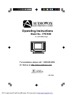 Audiovox FPE1080 Operating Instructions Manual preview