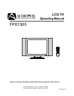 Audiovox FPE1505 Operation Manual preview