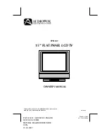 Audiovox FPE1507 - 15" LCD TV Owner'S Manual preview