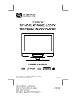 Audiovox FPE2607DV Owner'S Manual preview