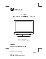 Preview for 1 page of Audiovox FPE2608 Owner'S Manual