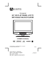 Audiovox FPE2608DV Owner'S Manual preview