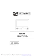 Audiovox FPE709 Owner'S Manual preview