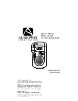 Предварительный просмотр 1 страницы Audiovox FR-230 Owner'S Manual