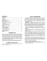 Preview for 2 page of Audiovox FR14 Operating Instructions Manual