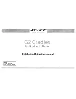 Audiovox G2 Cradles Installation Manual preview