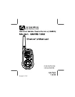 Предварительный просмотр 1 страницы Audiovox GMRS1262 Owner'S Manual