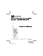 Audiovox GMRS1600-2PK Owner'S Manual предпросмотр