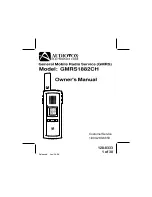 Audiovox GMRS1882CH User Manual preview