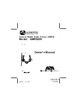 Preview for 1 page of Audiovox GMRS200 Owner'S Manual