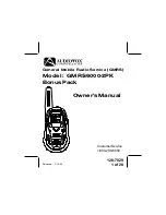 Audiovox GMRS6000-2PK Owner'S Manual предпросмотр