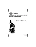 Audiovox GMRS602 Owner'S Manual preview