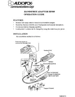 Предварительный просмотр 1 страницы Audiovox HF505 Operation Manual