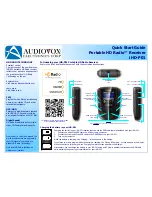 Preview for 1 page of Audiovox iHD-P01 Quick Start Manual