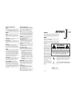 Audiovox jensen JPS10 Owner'S Manual предпросмотр