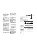 Preview for 6 page of Audiovox jensen JPS10 Owner'S Manual