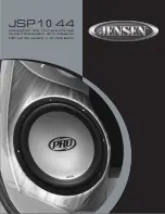 Audiovox Jensen JSP1044 Installation And Owner'S Manual preview