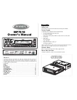 Audiovox Jensen MP7610 Owner'S Manual preview