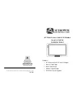 Audiovox LCM45NB - LCM 45NB - LCD Monitor Installation Manual preview