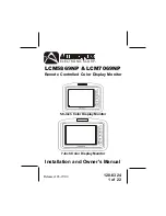 Preview for 1 page of Audiovox LCM5869NP Installation And Owner'S Manual