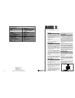 Предварительный просмотр 1 страницы Audiovox Marbl II User Manual