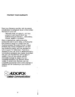 Предварительный просмотр 24 страницы Audiovox Minivox MVX-850 User Manual