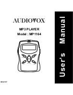 Audiovox MP1164 - MP 64 MB Digital Player User Manual preview