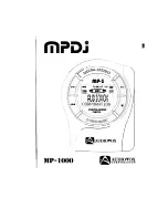 Предварительный просмотр 1 страницы Audiovox MPDJ MP-1000 Owner'S Manual