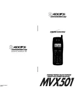 Предварительный просмотр 1 страницы Audiovox MVX501 Operating Instructions Manual