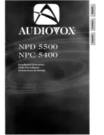 Audiovox NPD 5400 Installation Instructions Manual preview