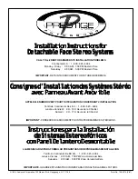 Preview for 1 page of Audiovox Prestige Detachable Face Stereo System Installation Instructions