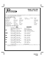 Preview for 1 page of Audiovox Prestige Platinum+ APS-25N Installation Manual