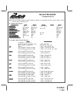 Preview for 1 page of Audiovox PRO-9642CH Installation Manual