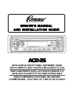 Audiovox Rampage ACD-25 Owner'S Manual And Installation Manual preview