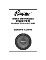 Audiovox Rampage AVW100 Owner'S Manual preview